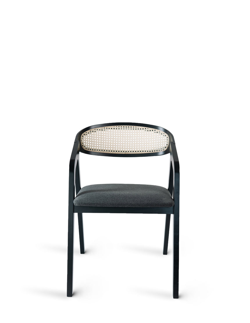 Jedálenská stolička s rámom C - s voliteľným čalúnením/morením