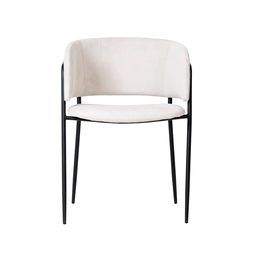 Jedálenská stolička KL Liam v béžovej farbe - manšestrová