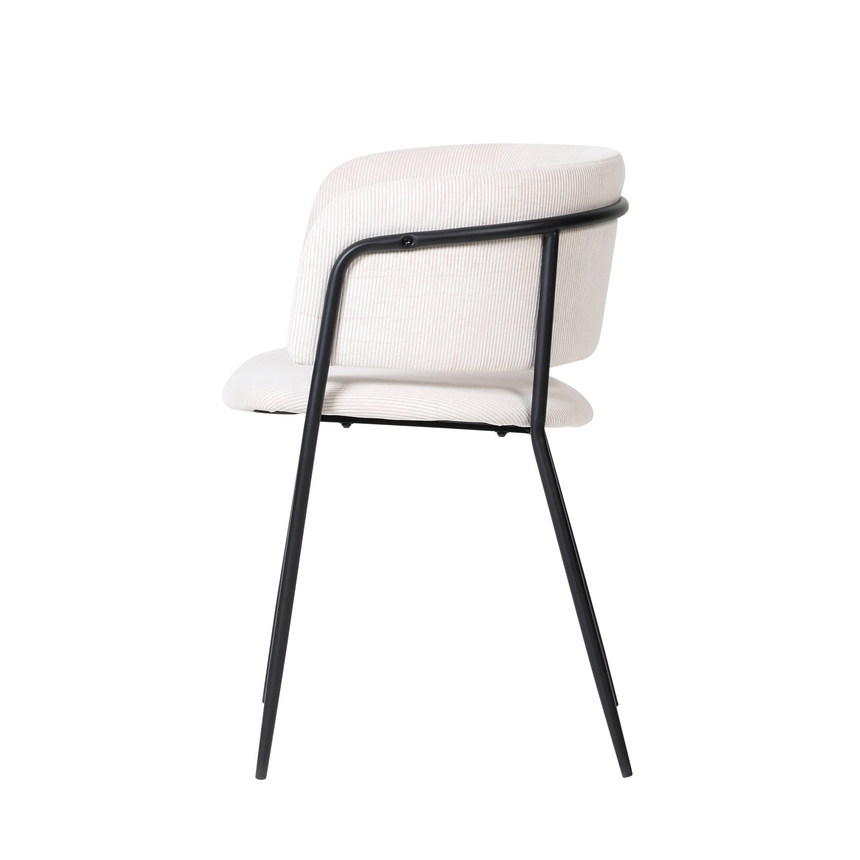 Jedálenská stolička KL Liam v béžovej farbe - manšestrová