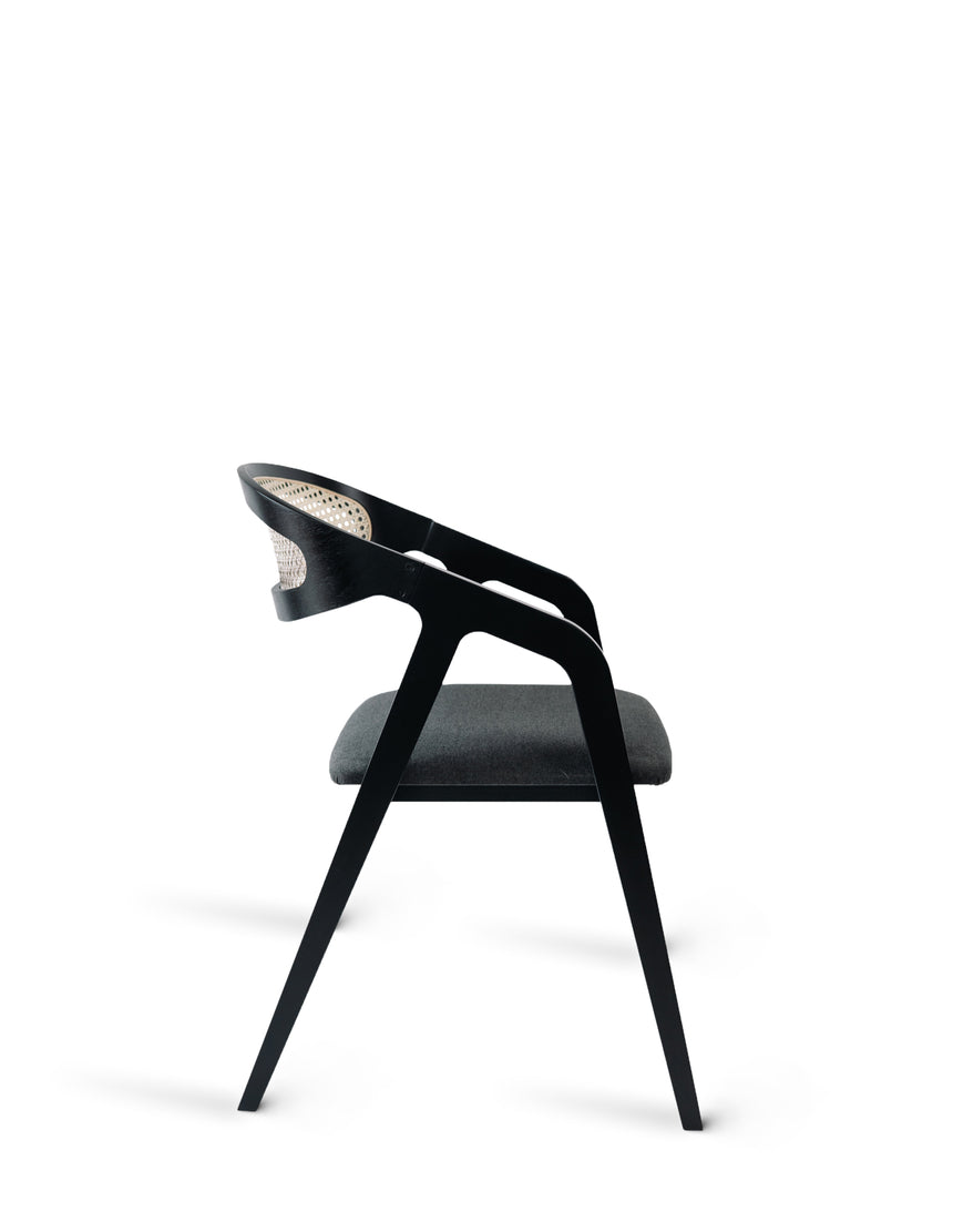 Jedálenská stolička s rámom C - s voliteľným čalúnením/morením