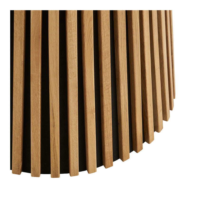 Jedálenský stôl Osaka – Ø120 cm, farba prírodného duba