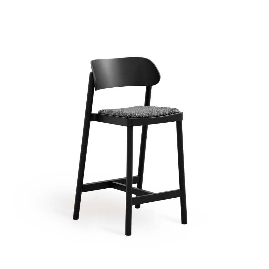Paged Nimm H-4590 kárpitozott pultszék fekete pácolt bükk vázon