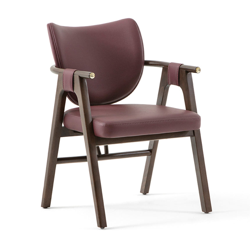 Hnedá reštauračná stolička s voliteľným čalúnením, morená