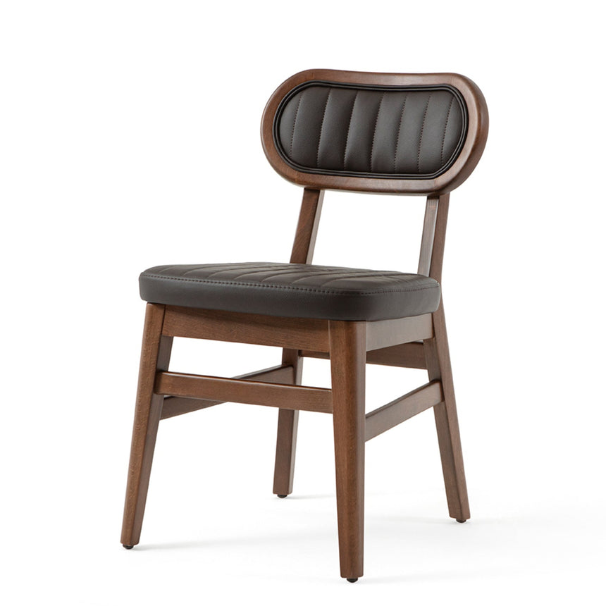 Reštauračná stolička Evans, s voliteľným čalúnením, morená