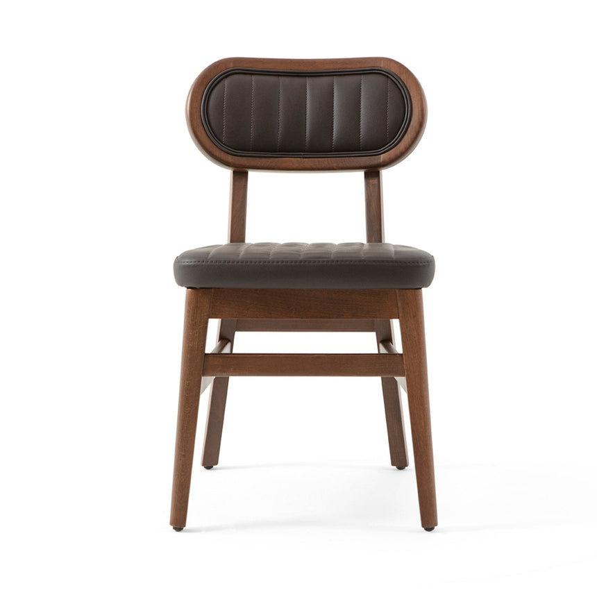 Reštauračná stolička Evans, s voliteľným čalúnením, morená