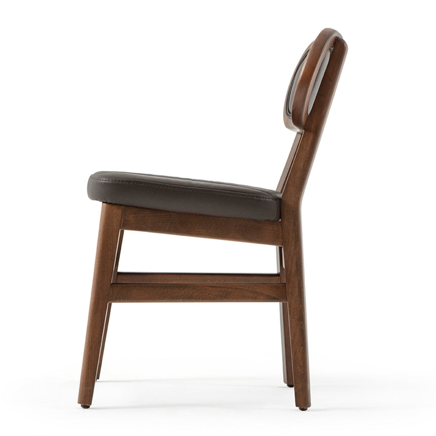 Reštauračná stolička Evans, s voliteľným čalúnením, morená