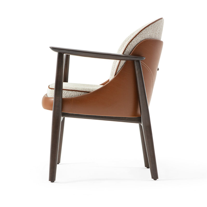 Reštauračná stolička Wilson s voliteľným čalúnením a morením