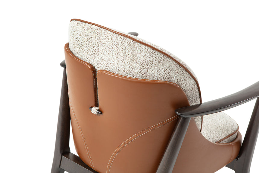 Reštauračná stolička Wilson s voliteľným čalúnením a morením