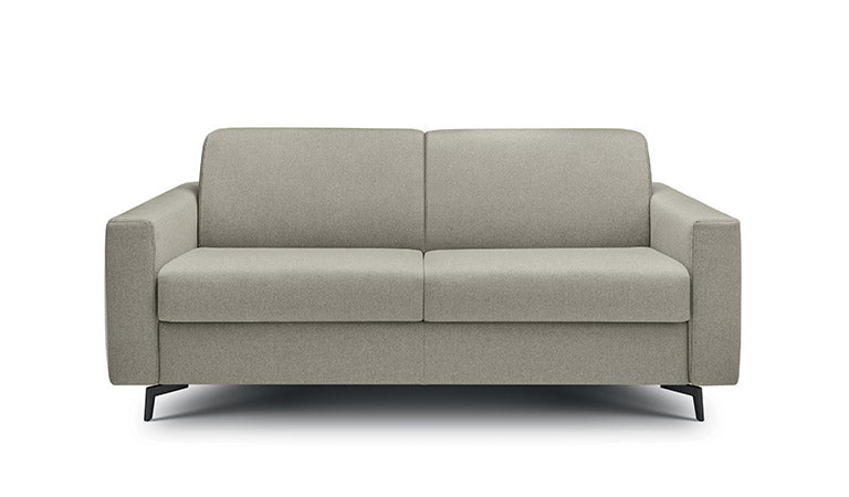 Regis design kanapéágy L-lábakkal, fehér háttér előlnézet