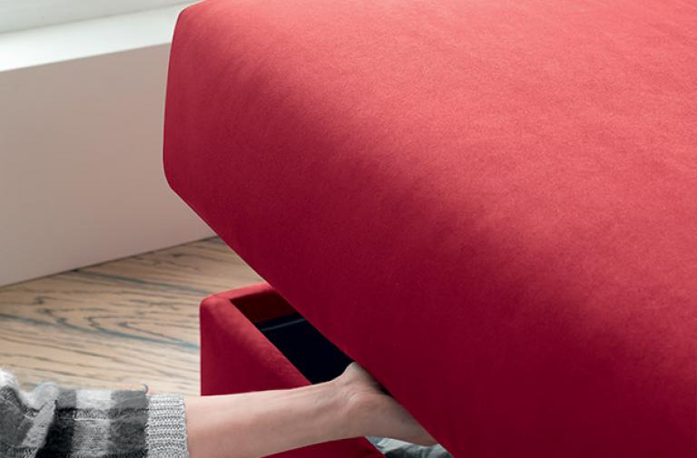 Dakota kanapéágy – chaise longue tárolórekesz