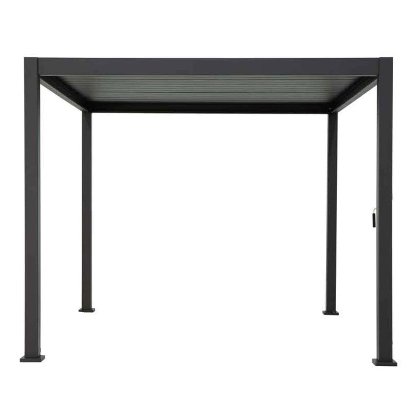 Reflect Standard 3×3 m bioklimatikus alumínium pergola – antracit, 8 cm-es oszlopokkal