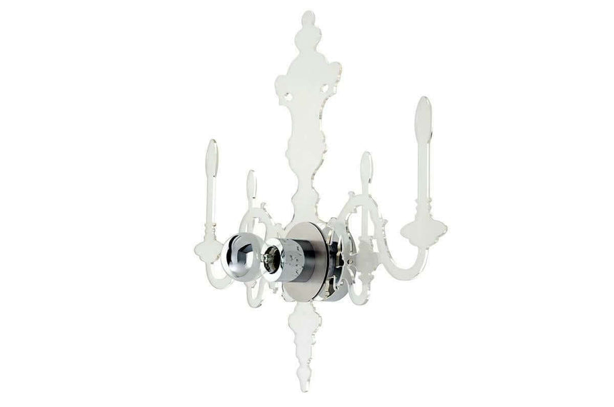 Nástenná 3D lampa Ice – priehľadný akryl