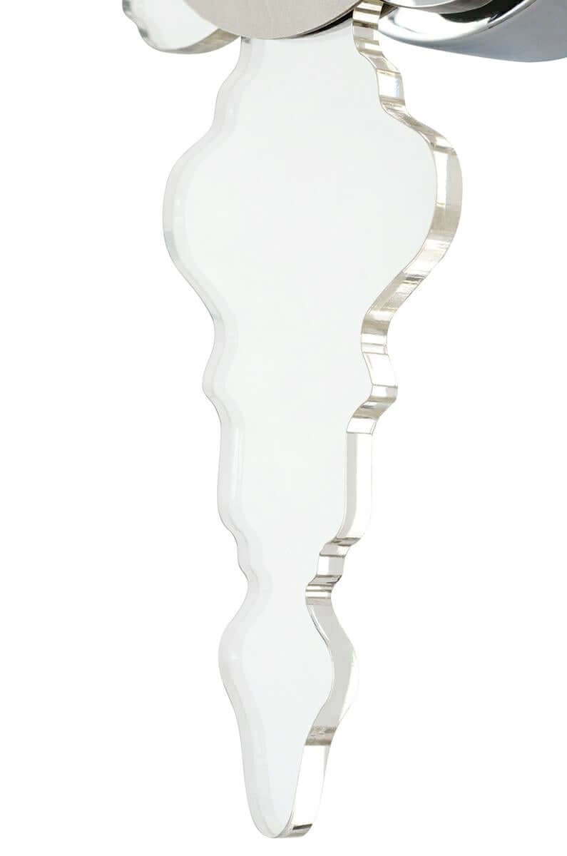 Nástenná 3D lampa Ice – priehľadný akryl