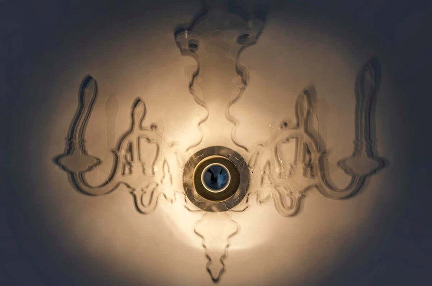 Nástenná 3D lampa Ice – priehľadný akryl