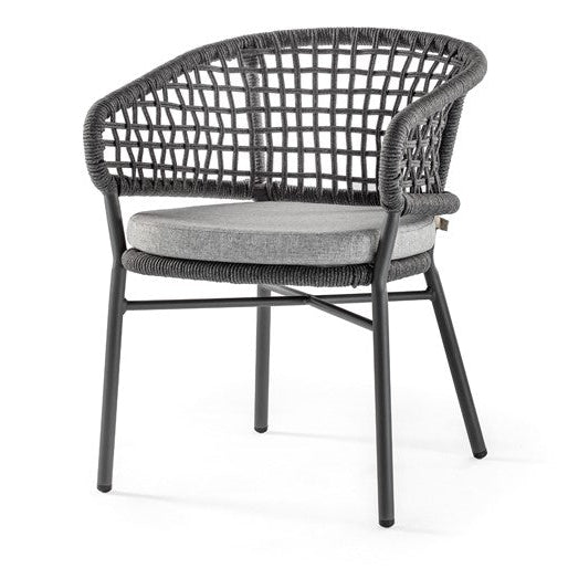 Grattoni záhradná stolička Atol antracitová