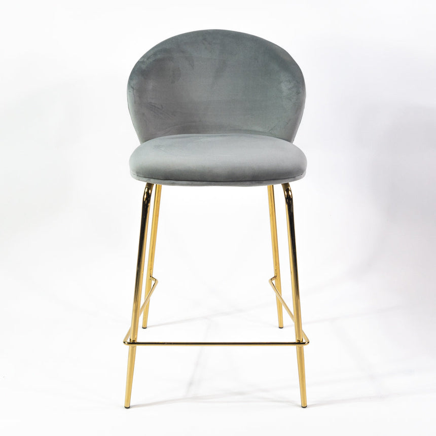 Pohodlná barová stolička KL Lily 65 cm v sivej farbe