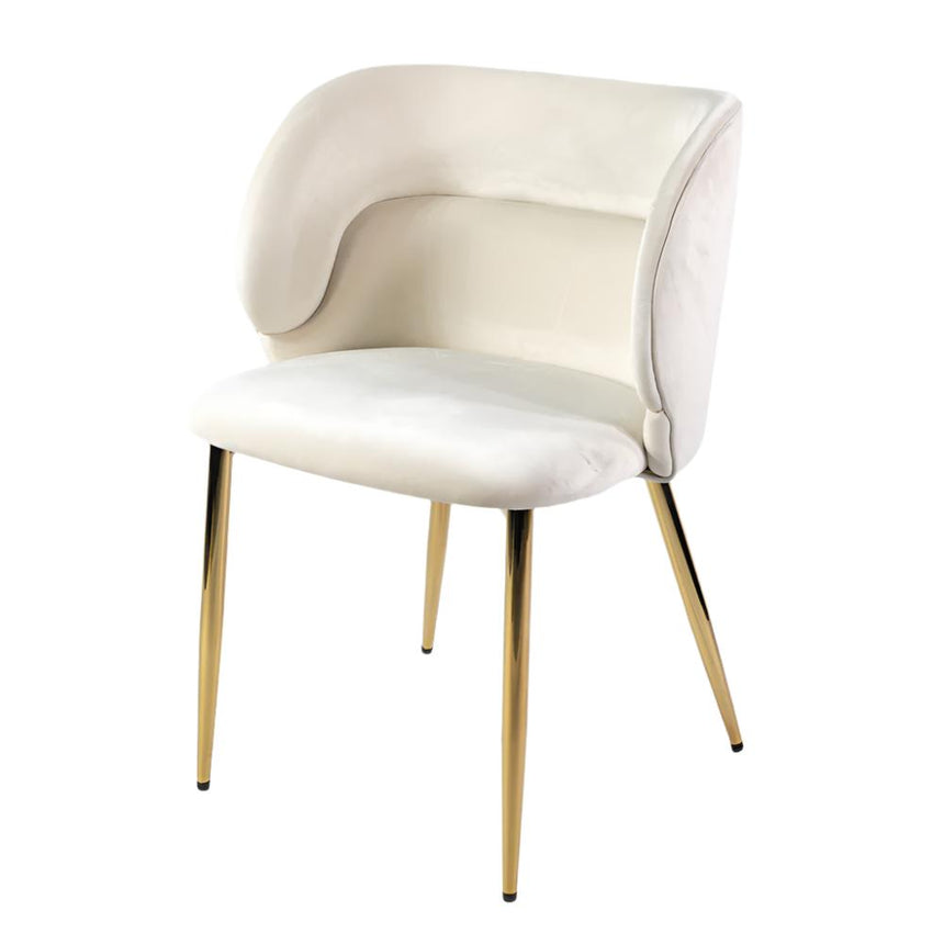 Jedálenská stolička KL Violet s výstužou v krémovej farbe