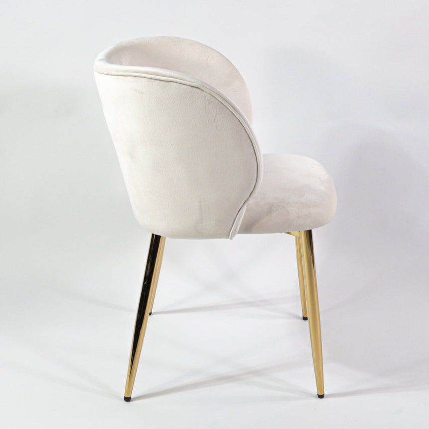 Jedálenská stolička KL Violet s výstužou v krémovej farbe