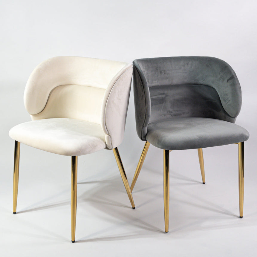 Jedálenská stolička KL Violet s výstužou v krémovej farbe