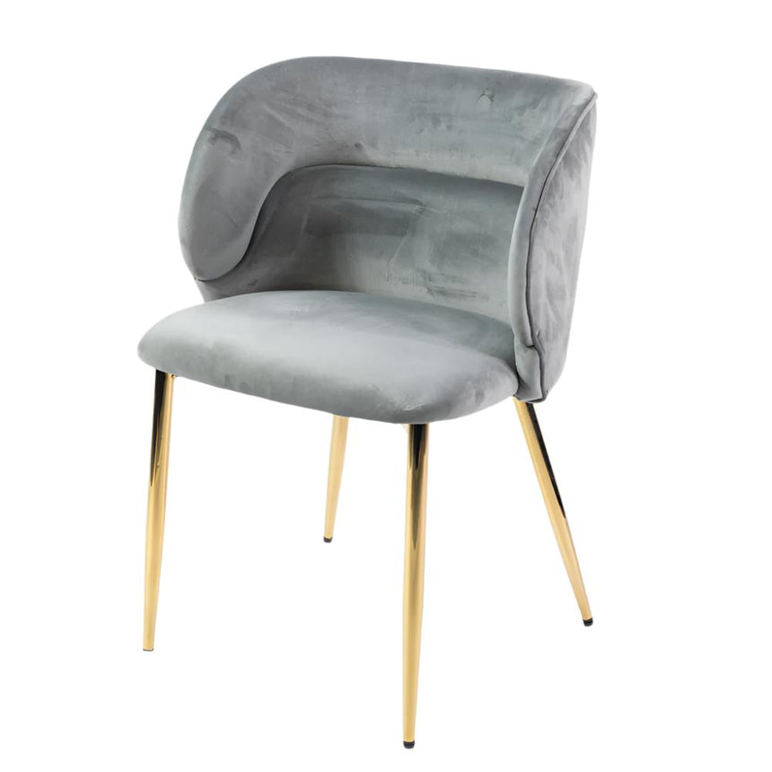 Jedálenská stolička KL Violet s vystužením v sivej farbe