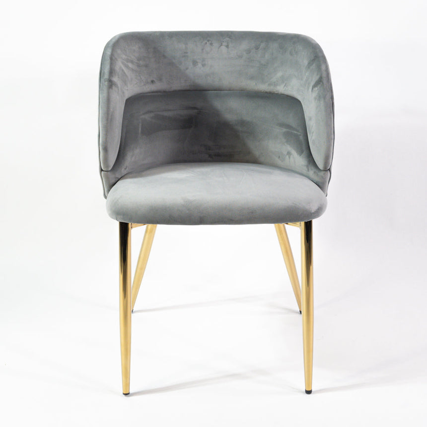 Jedálenská stolička KL Violet s vystužením v sivej farbe