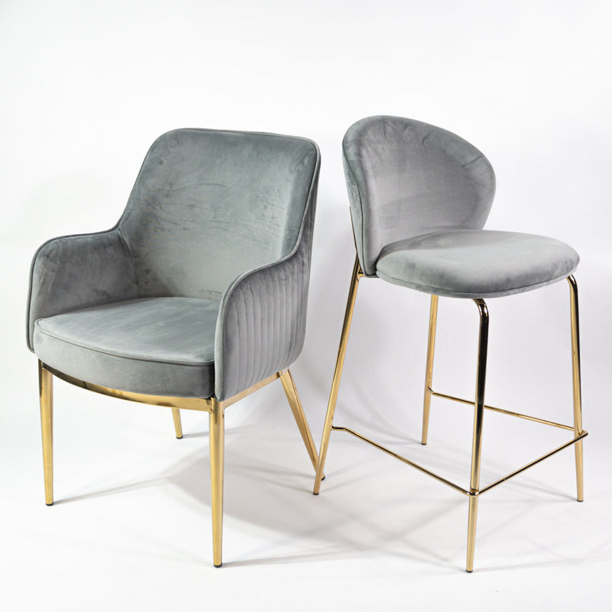 Jedálenská stolička KL Nolan prémiovej kvality v sivej farbe