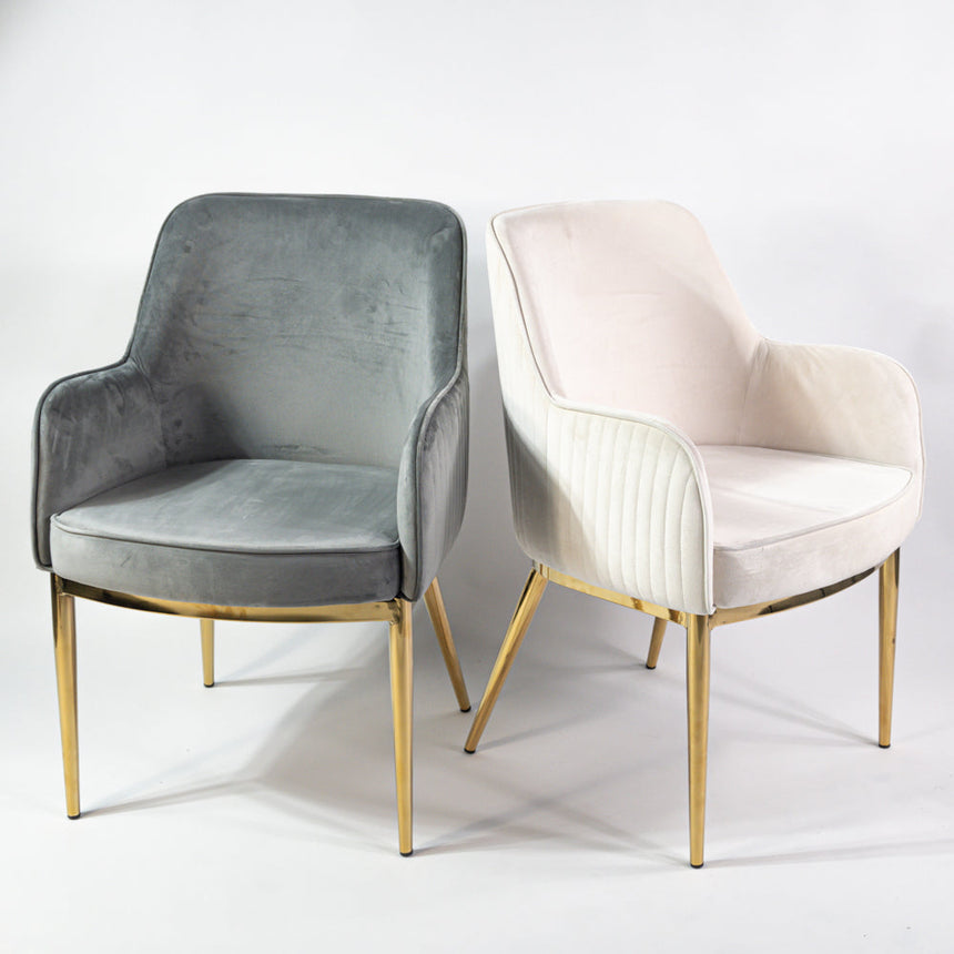 Prémiová jedálenská stolička KL Nolan v krémovej farbe