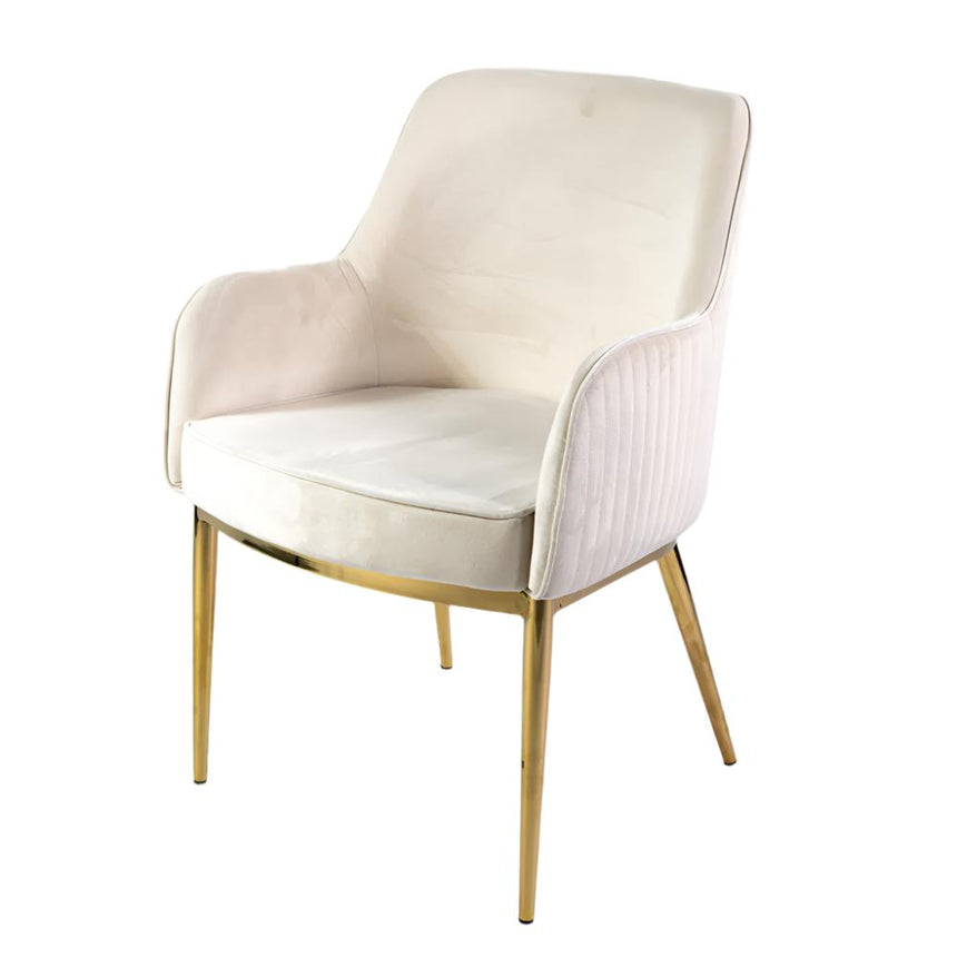 Prémiová jedálenská stolička KL Nolan v krémovej farbe