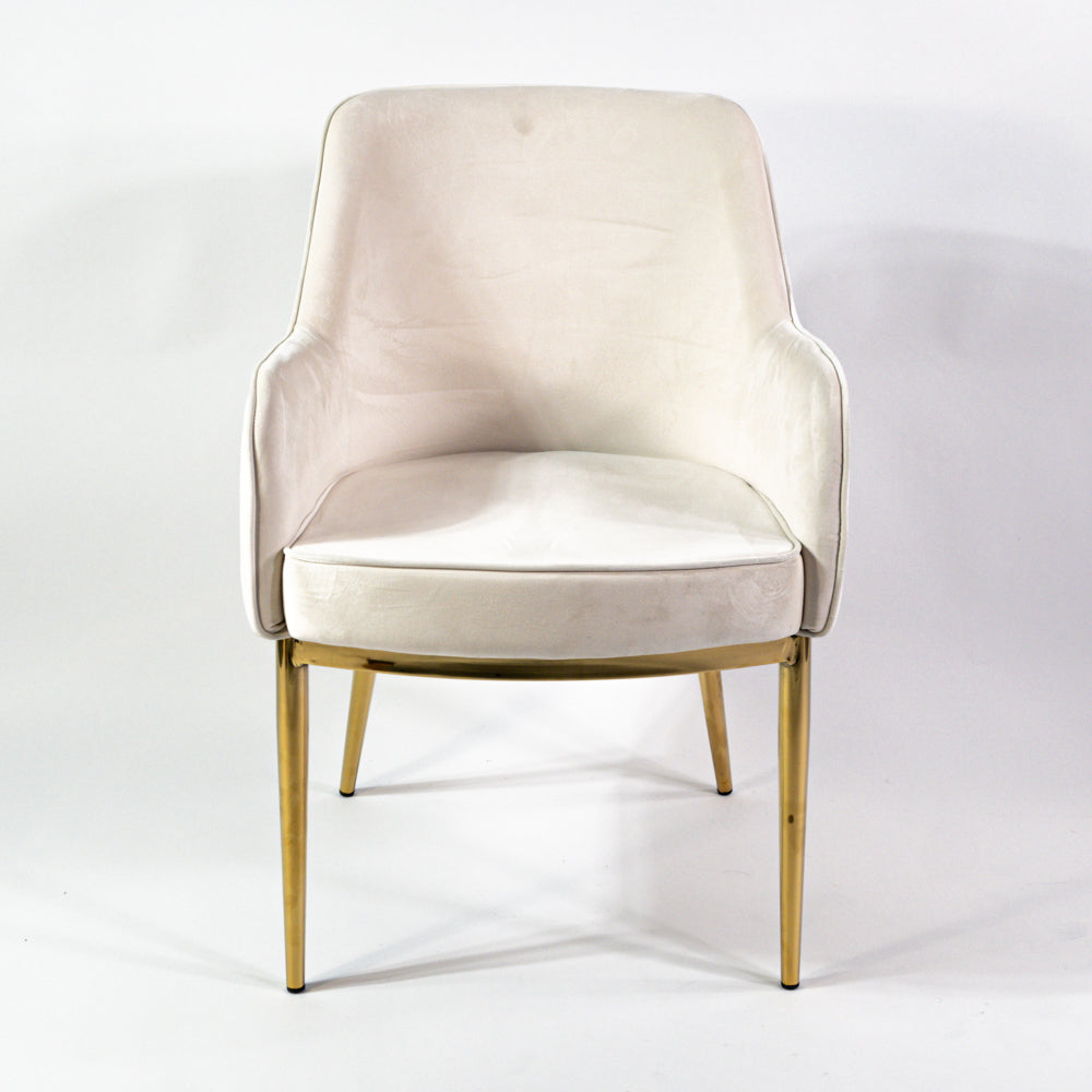 Prémiová jedálenská stolička KL Nolan v krémovej farbe