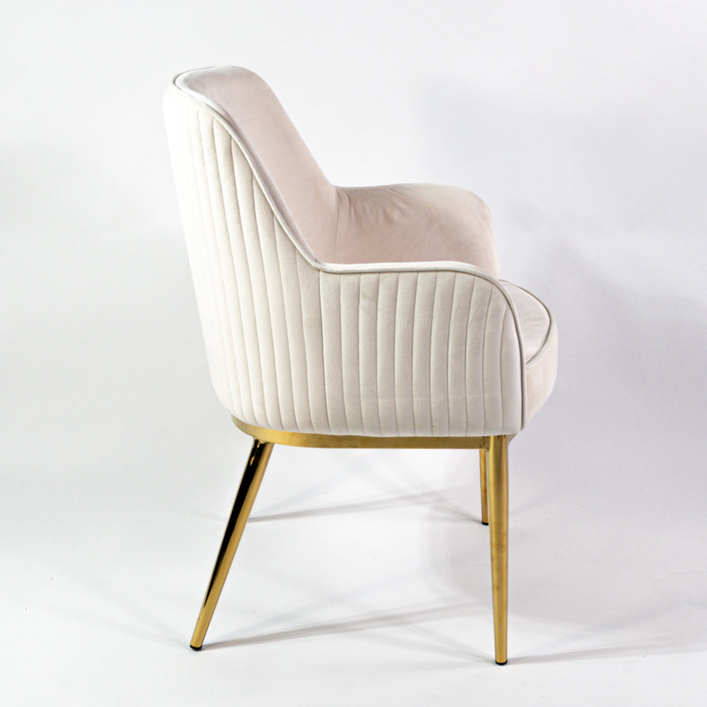 Prémiová jedálenská stolička KL Nolan v krémovej farbe