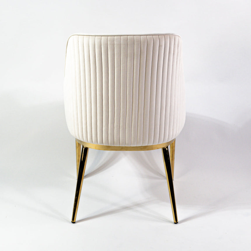 Prémiová jedálenská stolička KL Nolan v krémovej farbe