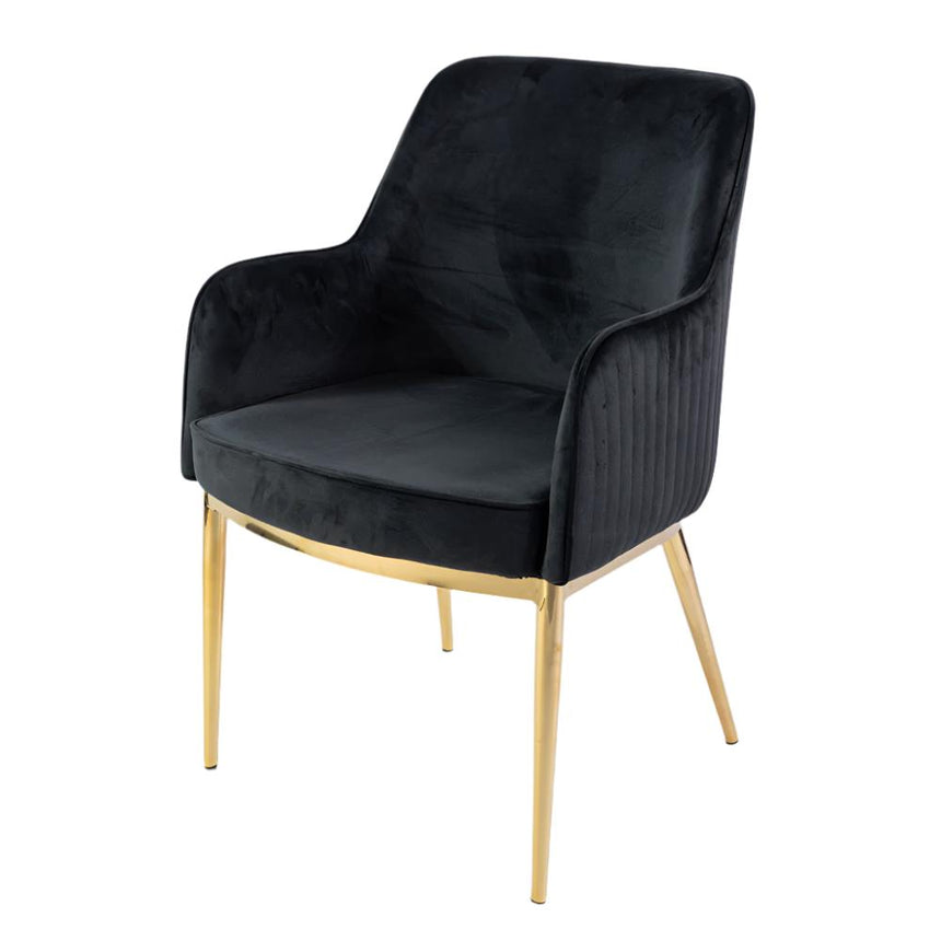 Prémiová jedálenská stolička KL Nolan v čiernej farbe