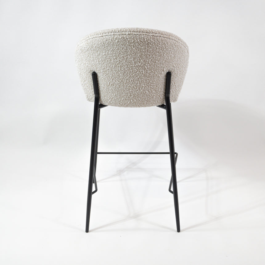 KL Lily - pohodlná barová stolička buklé 65 cm, čierny rám