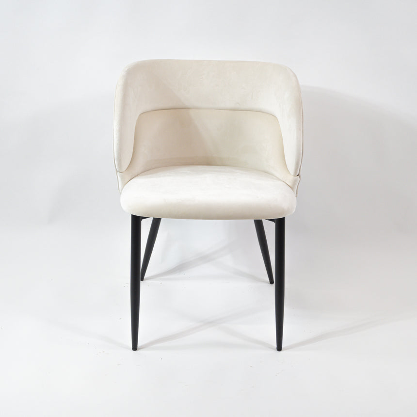 Jedálenská stolička KL Violet s výstužou, krémová, 6-dielna ponuka