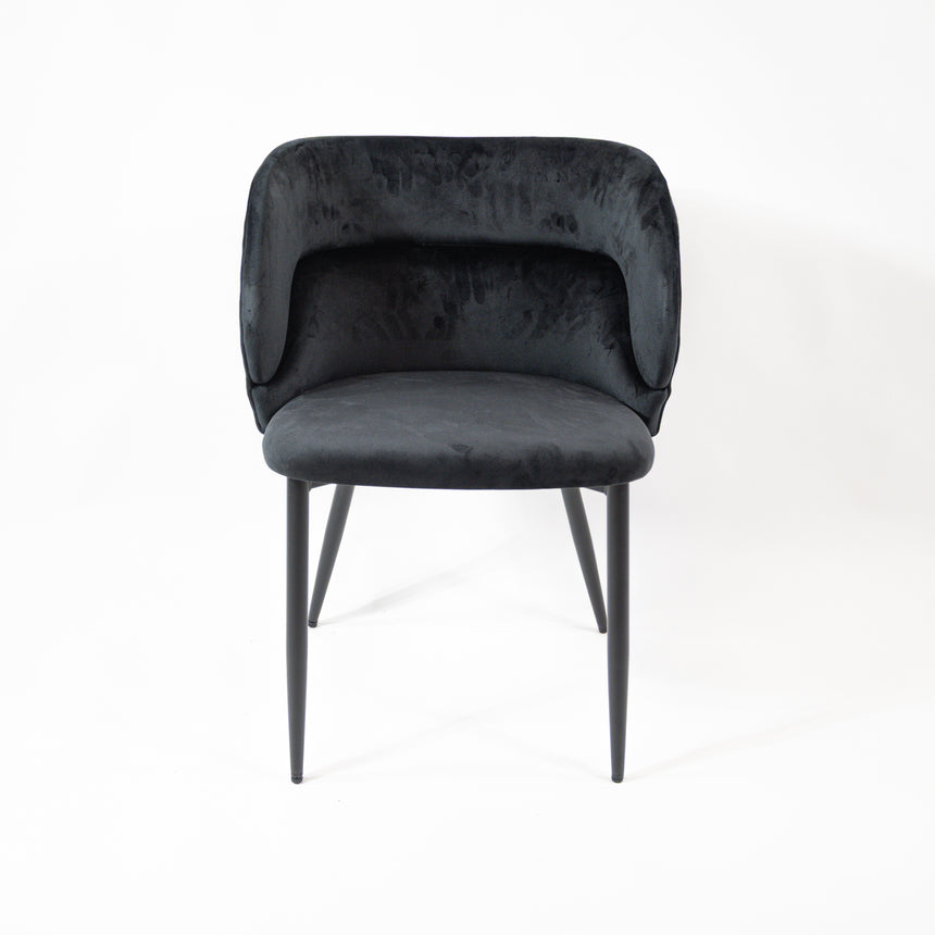 Jedálenská stolička KL Violet, čierna, 6-dielna ponuka