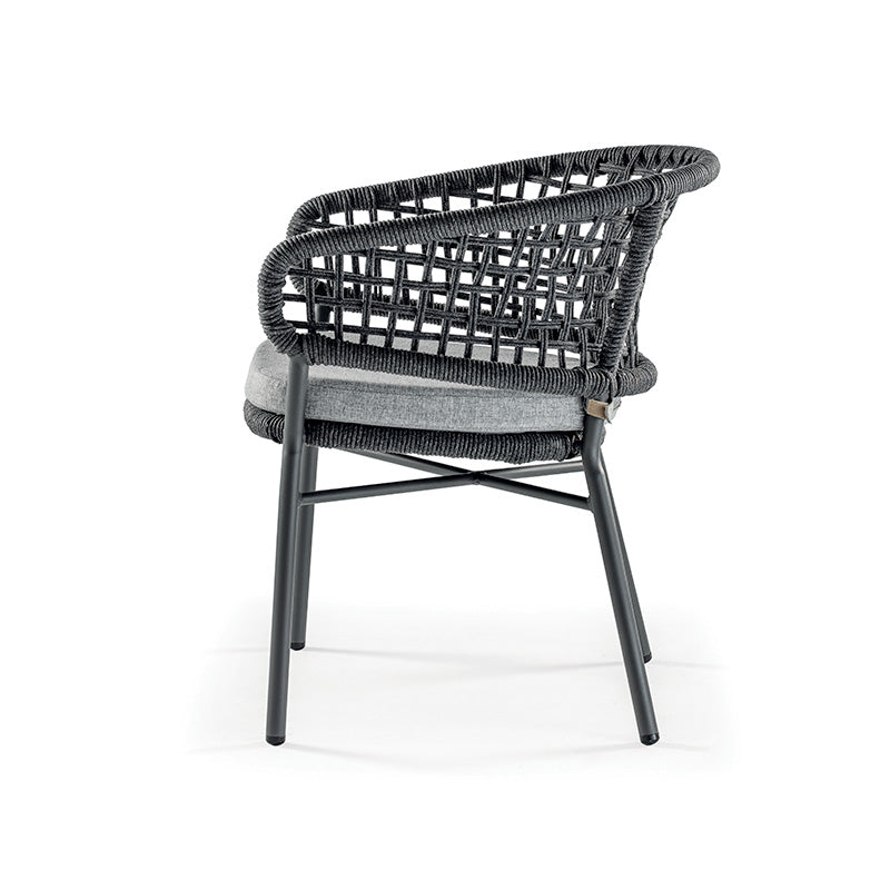 Grattoni záhradná stolička Atol antracitová