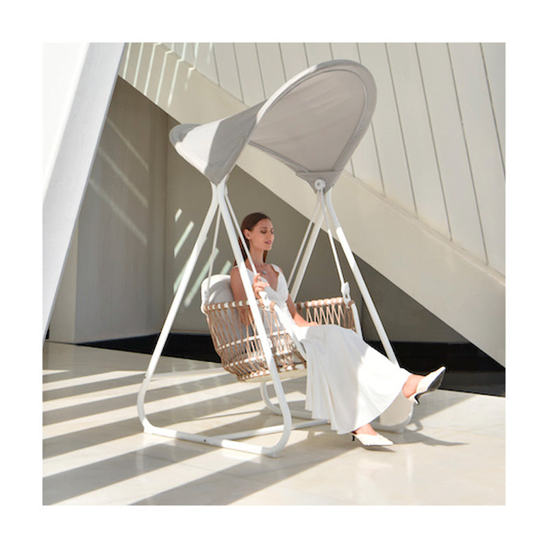 Grattoni vonkajšie hojdacie kreslo Bari biele