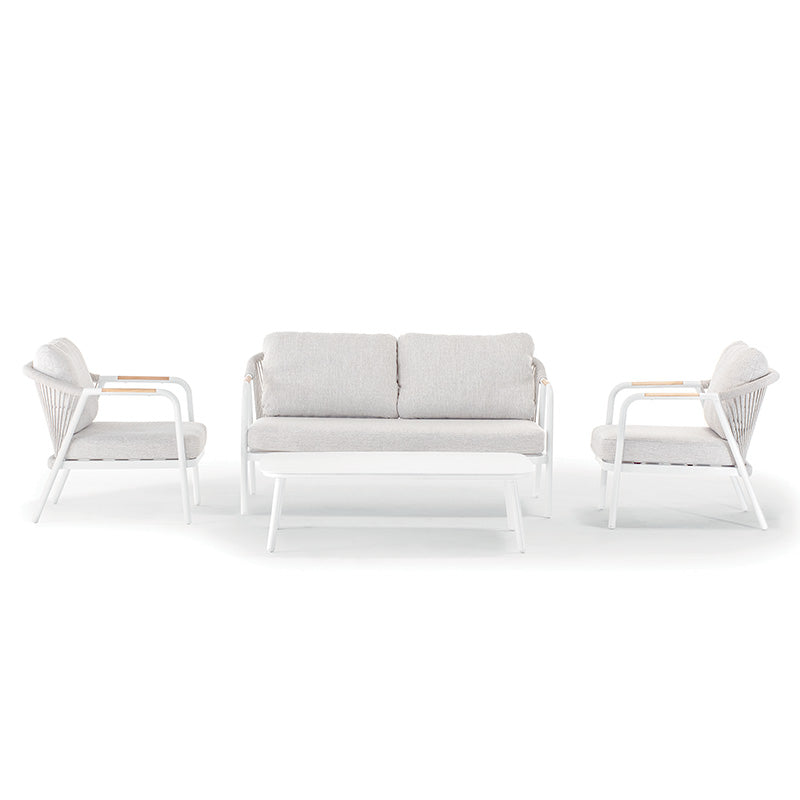 Záhradná súprava Grattoni Cordoba pre 4 osoby, biela