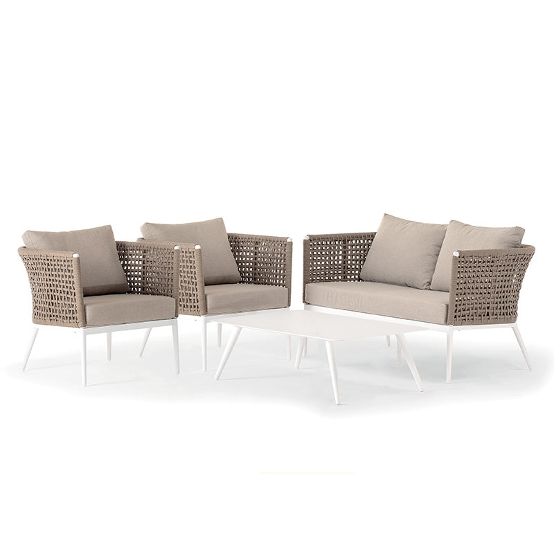 Záhradná súprava Grattoni Cuba pre 4 osoby, biela