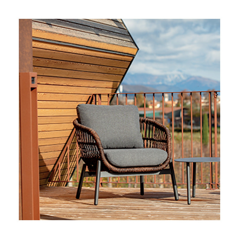 Záhradná súprava Grattoni Elba pre 4 osoby v hnedej farbe