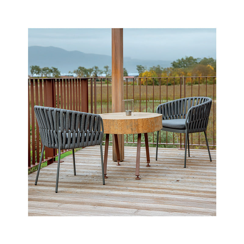 Záhradná stolička Grattoni Soho titánová