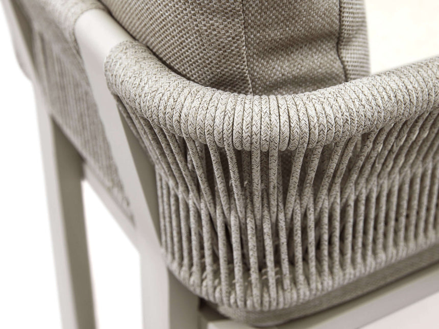 Záhradná jedálenská súprava Higold Borromeo pre 4 osoby v taupe farbe