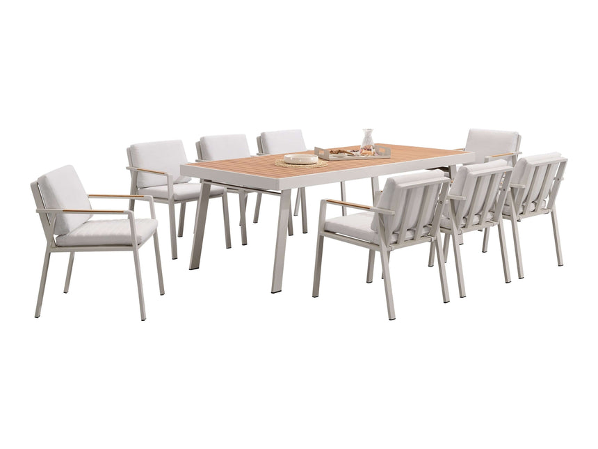 Higold Nofi - 8-miestna záhradná jedálenská súprava v béžovej farbe