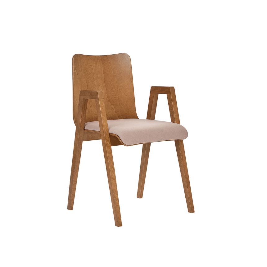 Paged Link B-2130 karfás éttermi szék kárpitozott üléssel