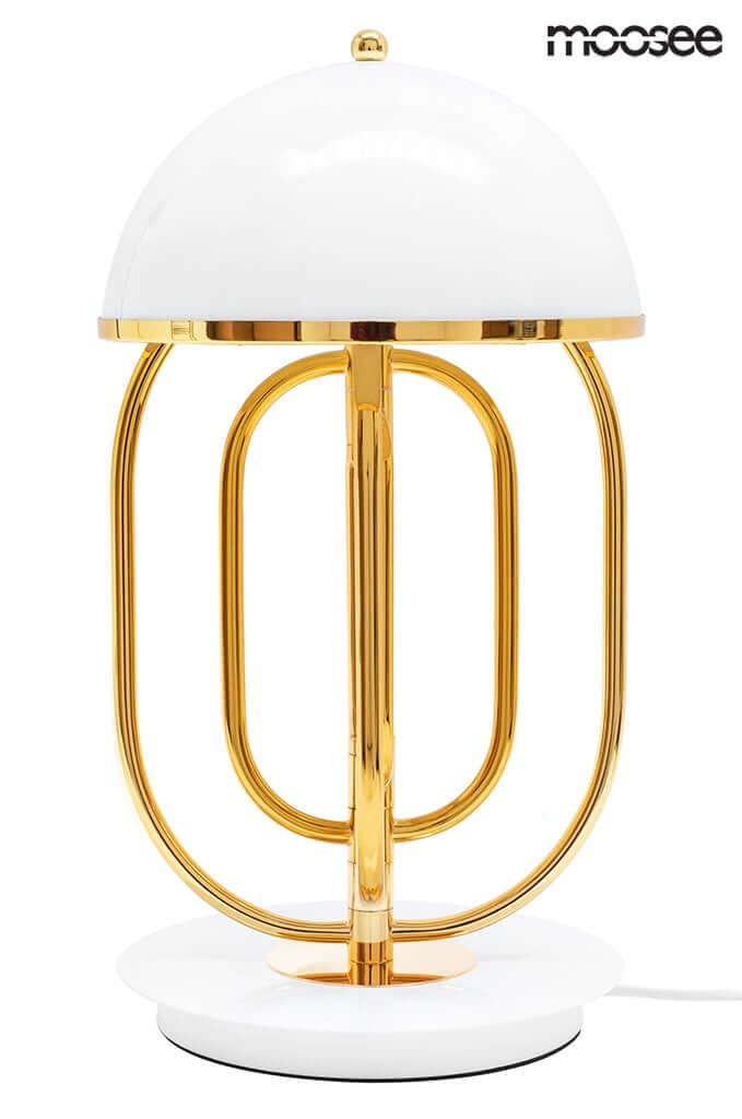 23. Stolová lampa Bottega zlatá / biela