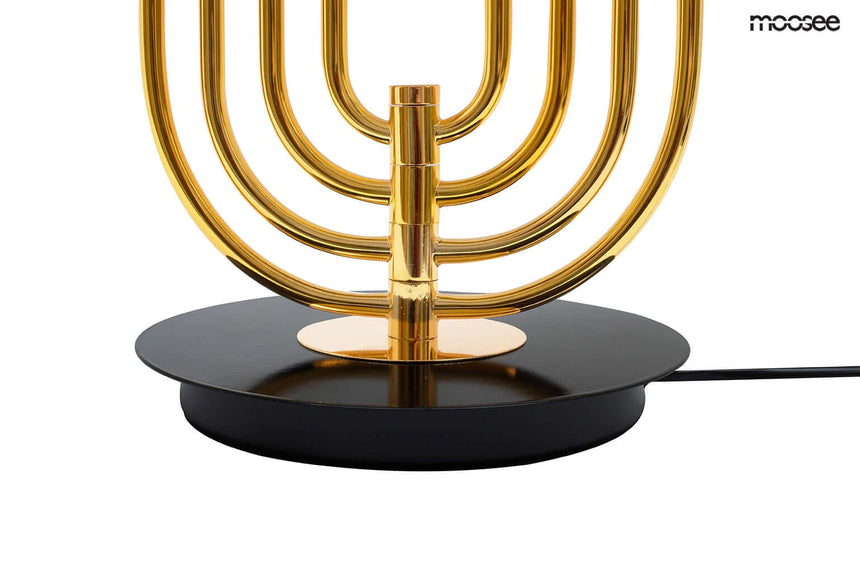 24. Stolová lampa Bottega zlatá / čierna