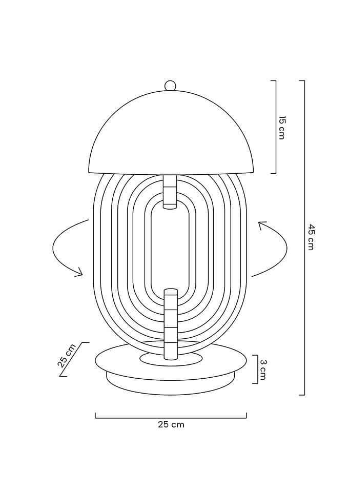 24. Stolová lampa Bottega zlatá / čierna