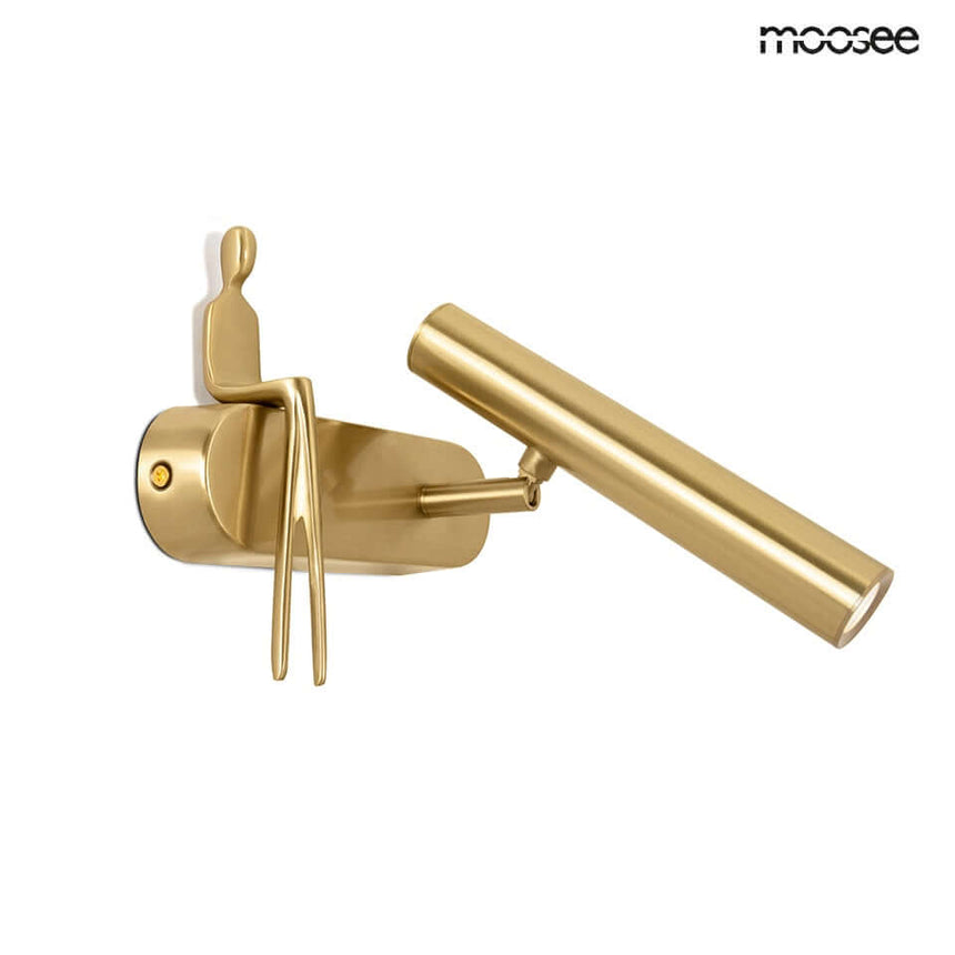 Nástenná lampa Boy Tube R zlatá