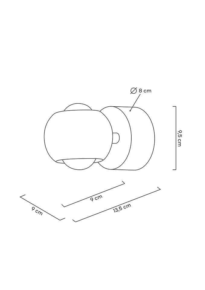 Nástenná lampa Eos zlatá