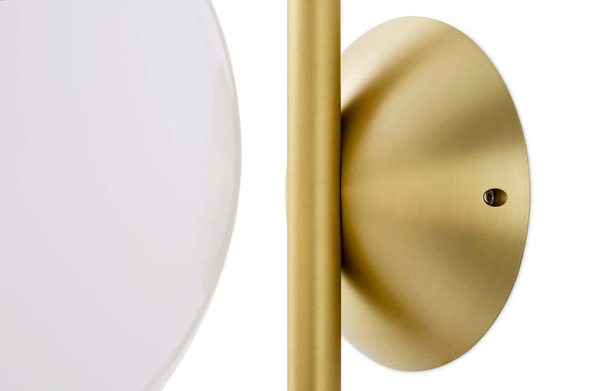 Nástenná lampa Halm 20 – mosadzná